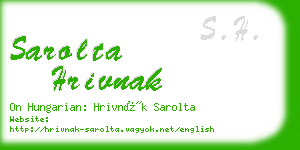 sarolta hrivnak business card